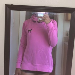 Pink cow-neck pullover